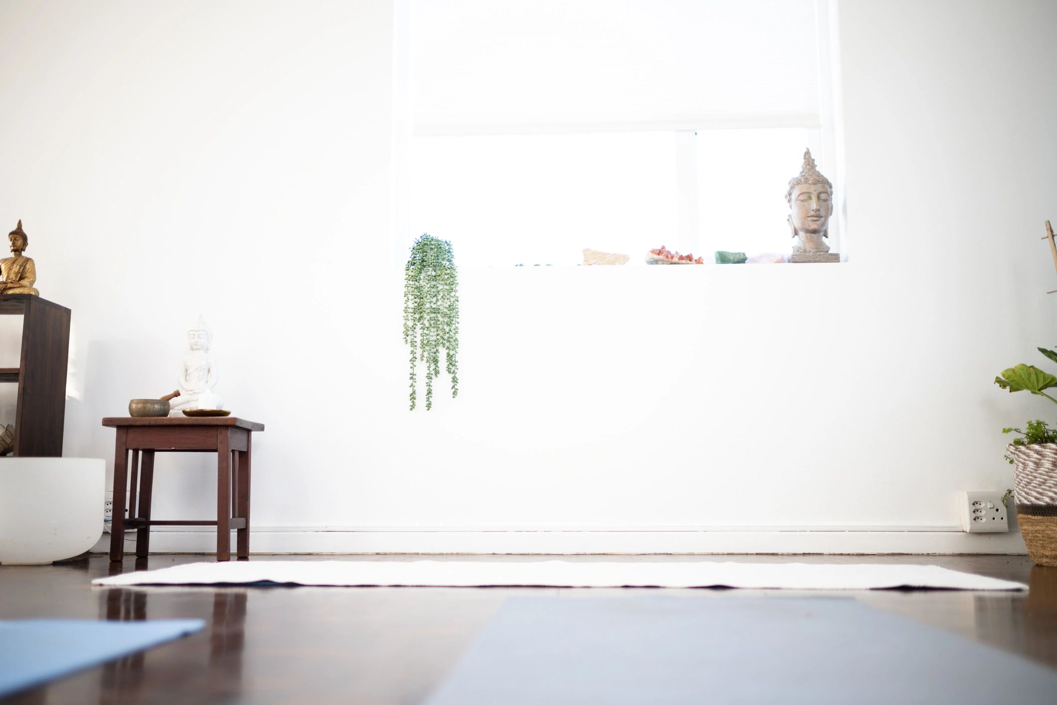 Quiet wellness space with natural light