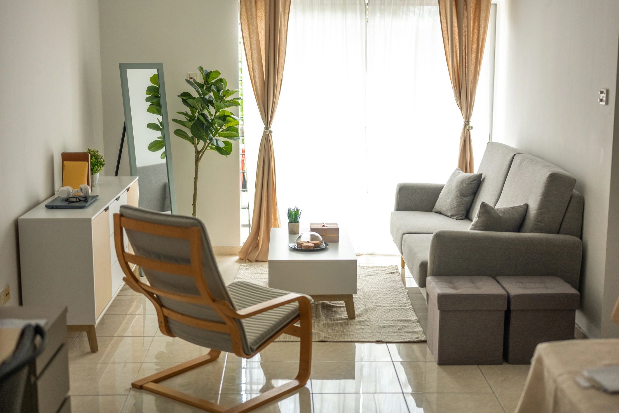 Quiet, welcoming interior used as a calming visual for privacy information